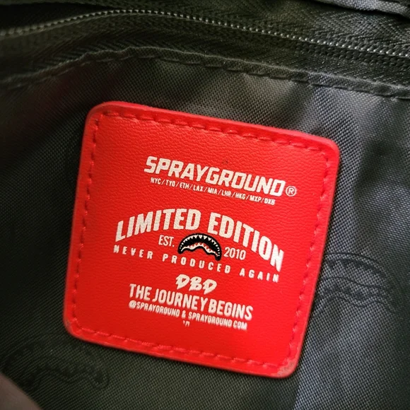 Sprayground Limited Edition Turbo 500 Crossover Clutch Bag Removable Strap - Picture 6 of 8